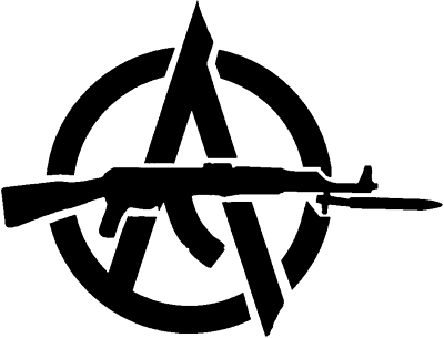 Anarchy Logo With AK47 | Die Cut Vinyl Sticker Decal ...