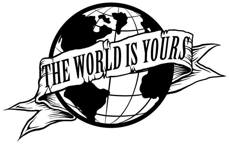 Scarface The World Is Yours Globe Die Cut Vinyl Sticker Decal Blasted Rat