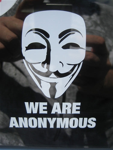 We Are Anonymous Mask Die Cut Vinyl Sticker Decal 