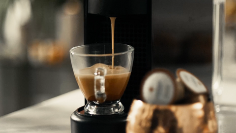 Nespresso pouring into a cup 