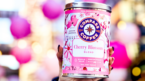 Compass Coffee Cherry Blossom Tin 