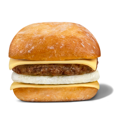 Chicken Sausage Egg and Cheese Breakfast Sandwich