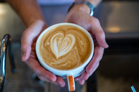 Latte art in mug