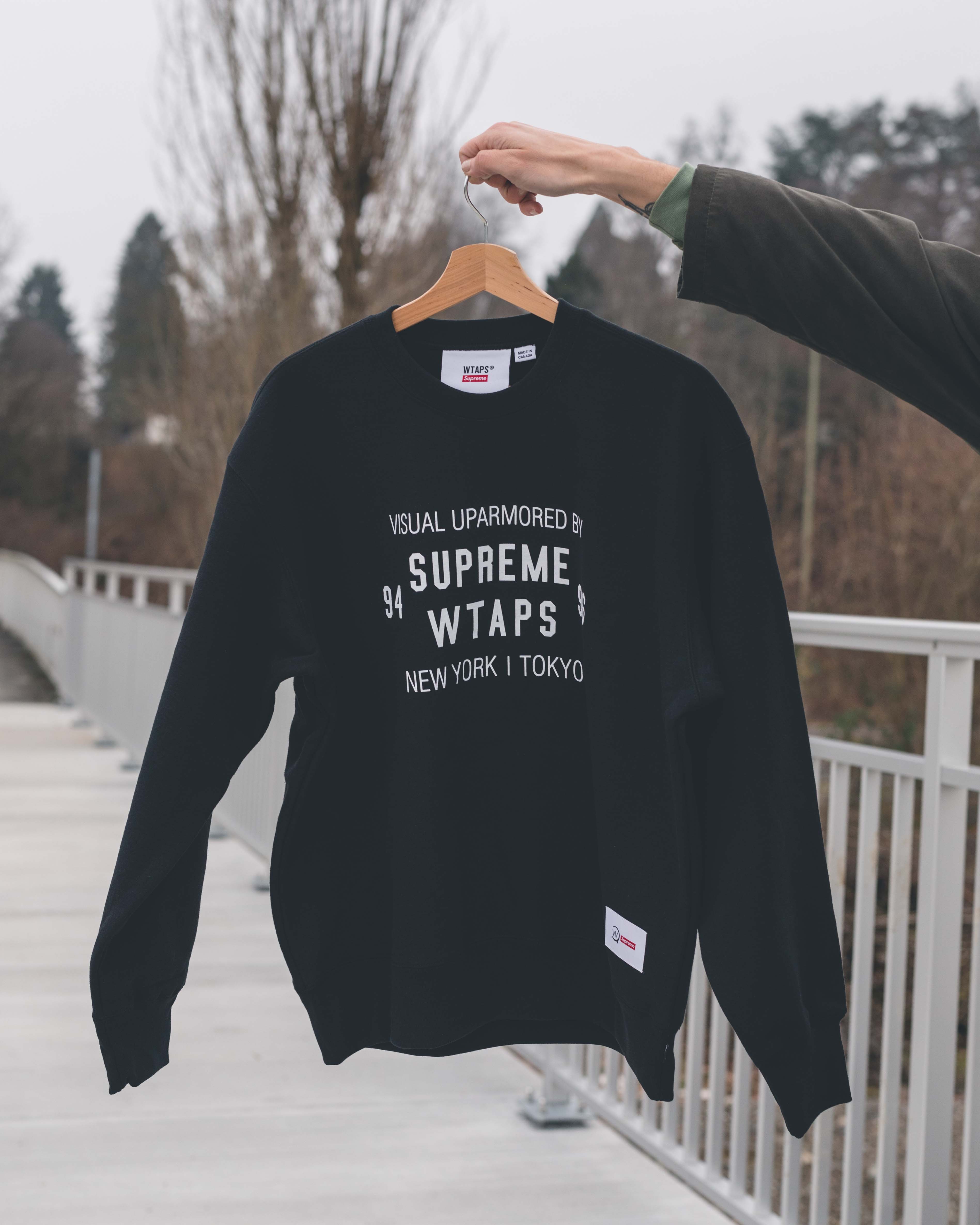 送込 XL Supreme WTAPS Crewneck 黒 ブラック ③ | www.150.illinois.edu