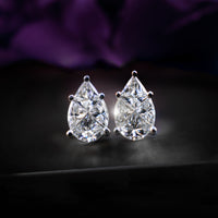 Diamond Pear Earrings Anthea Le Jardin