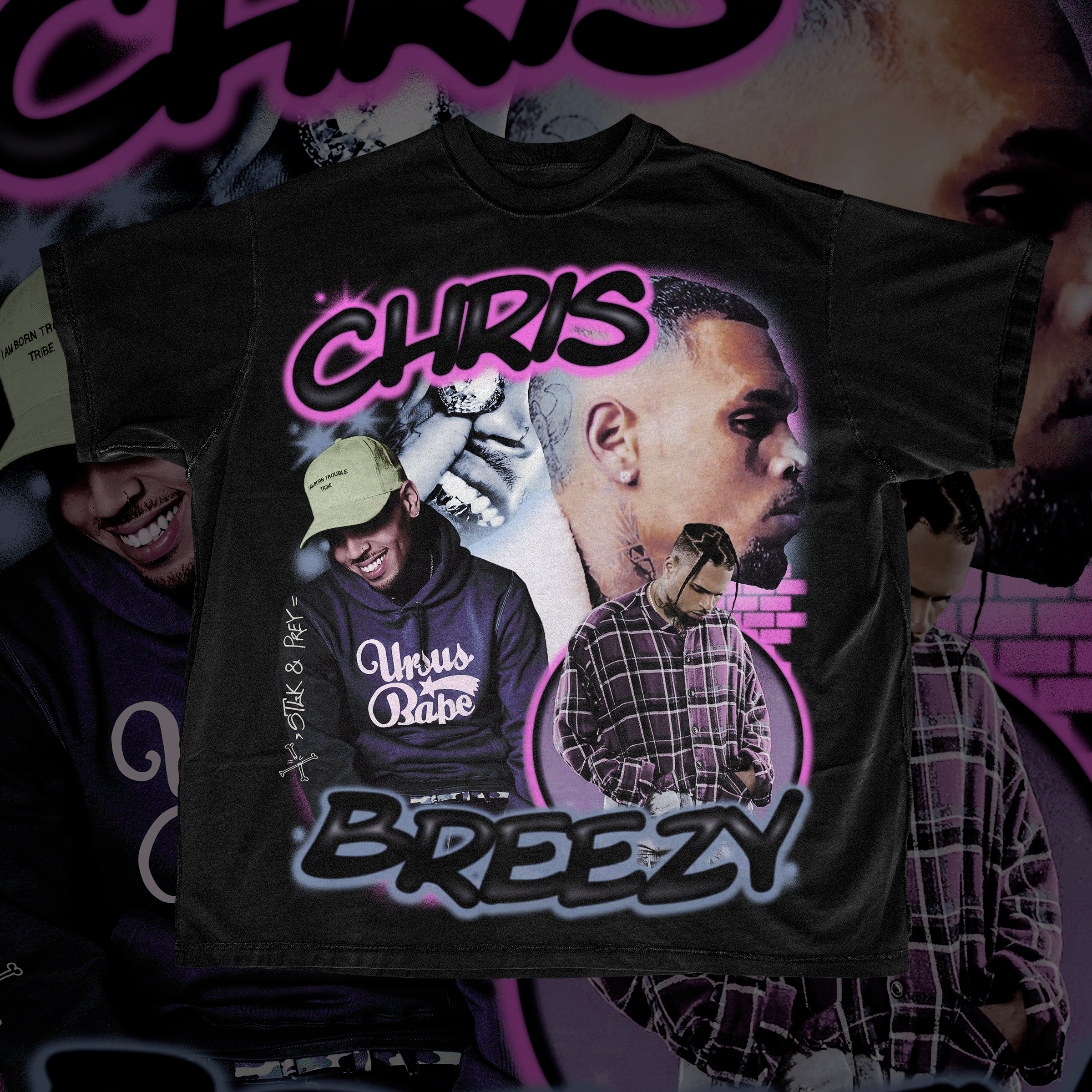 CHRIS BREEZY Unisex Fit Graphic Tee