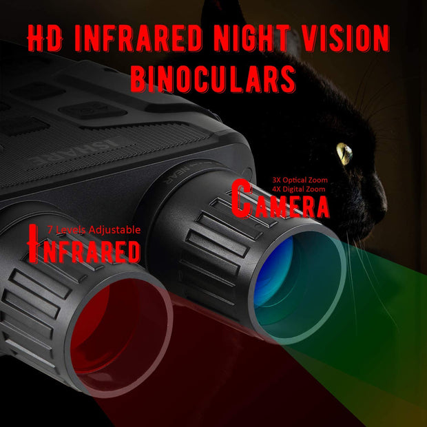esconder Invalidez Mediar Prismaticos Vision Nocturna, Binoculares, Distancia de visión de 300m