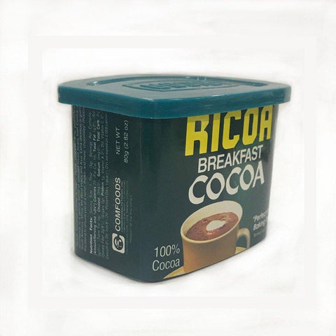 RICOA BREAKFAST COCOA 160G 100% PURE COCOA (TUB) (U)