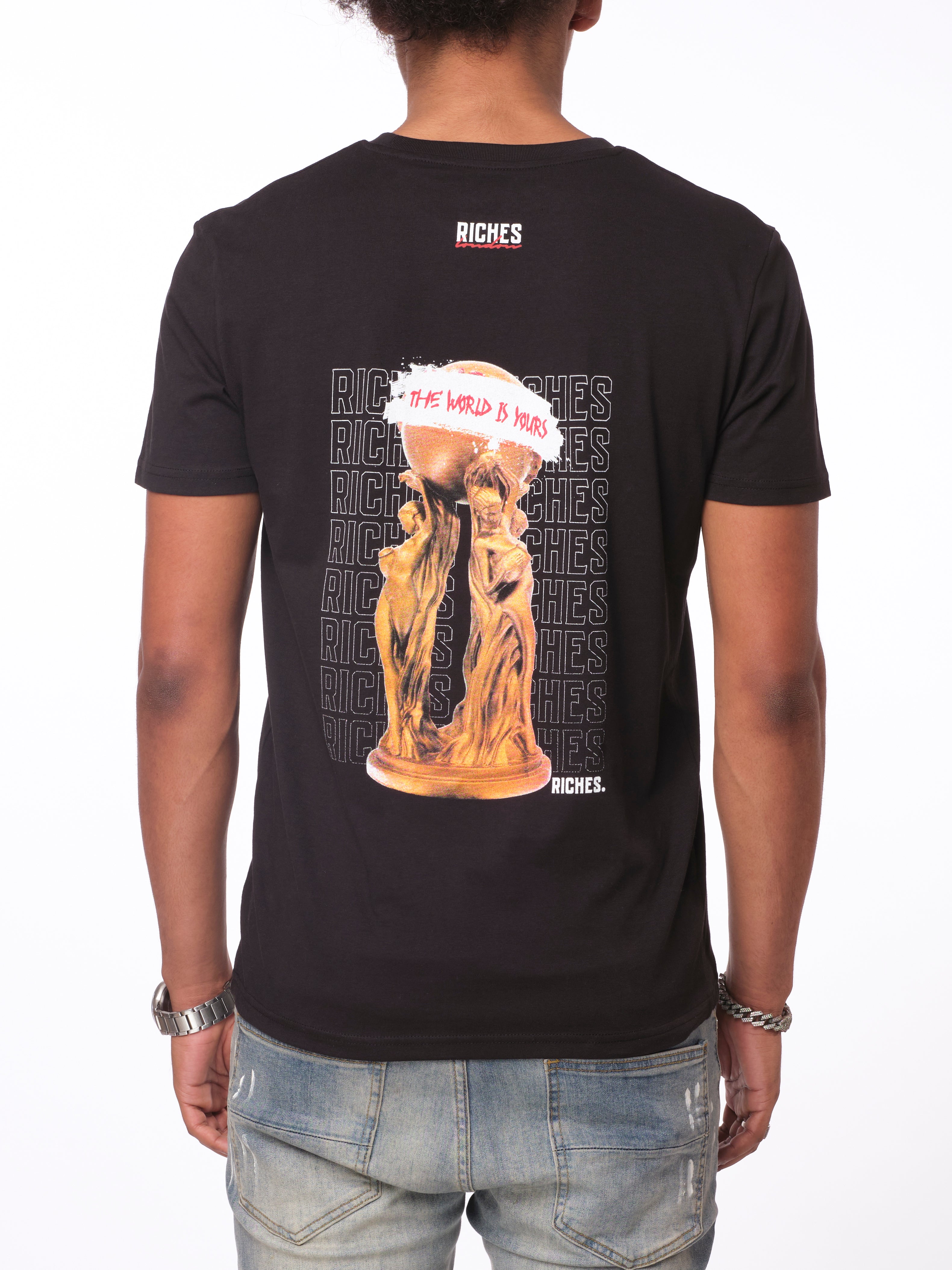 Scarface 'The World Is Yours' Statue T-Shirt – RICHES LONDON