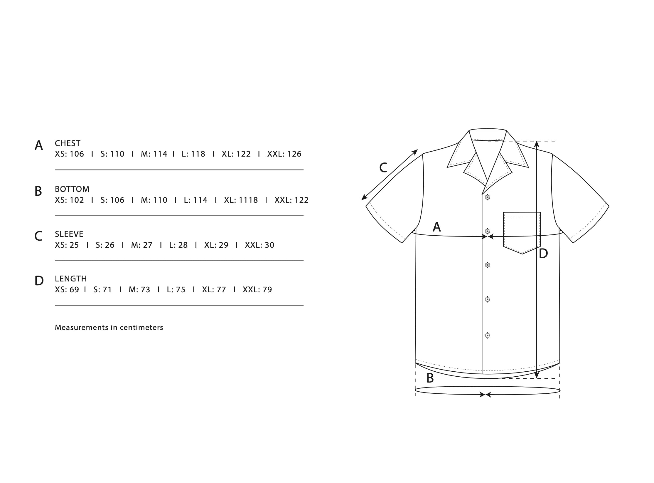 Size Chart - Terry Bowling