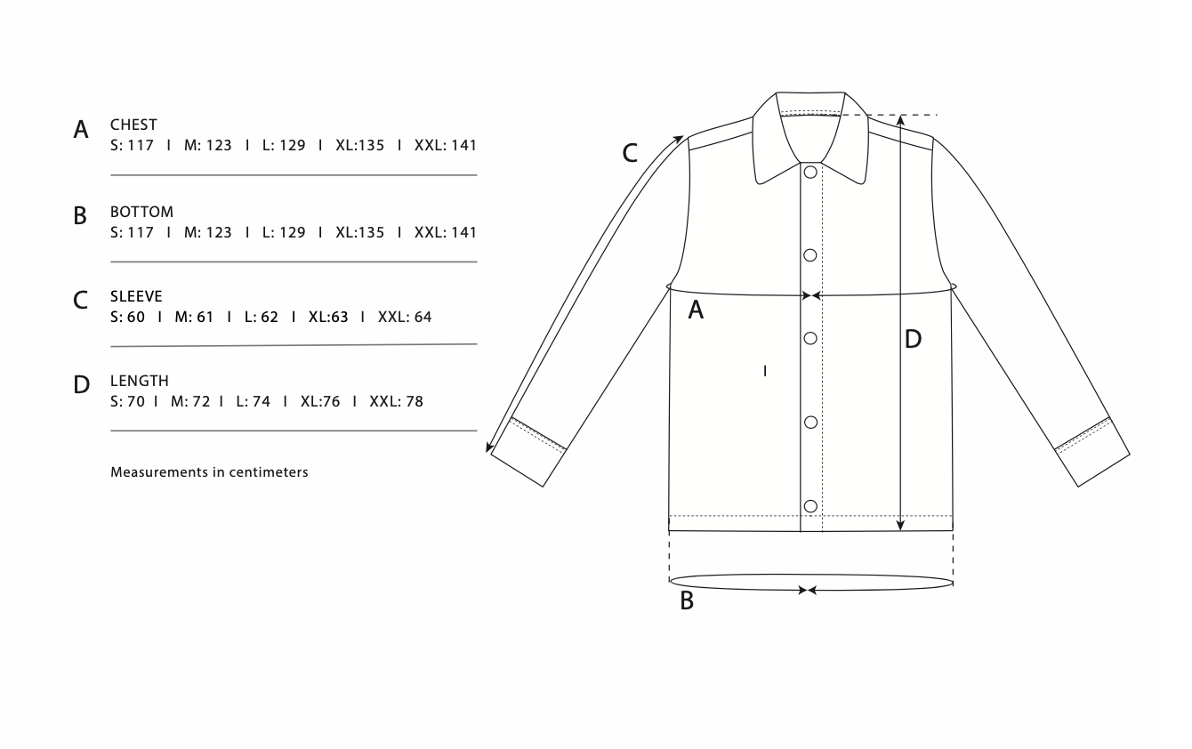 Size Chart - Cruz Paisley Jacket