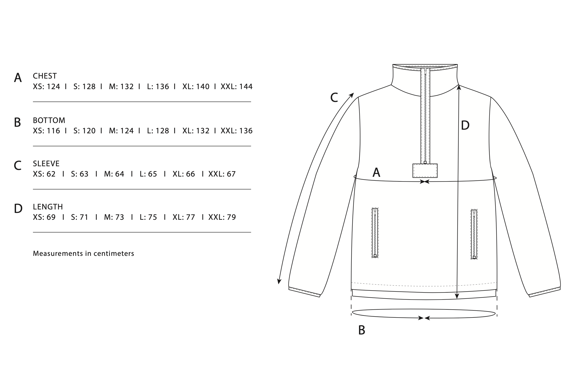 Size Chart - Alpine Teddy