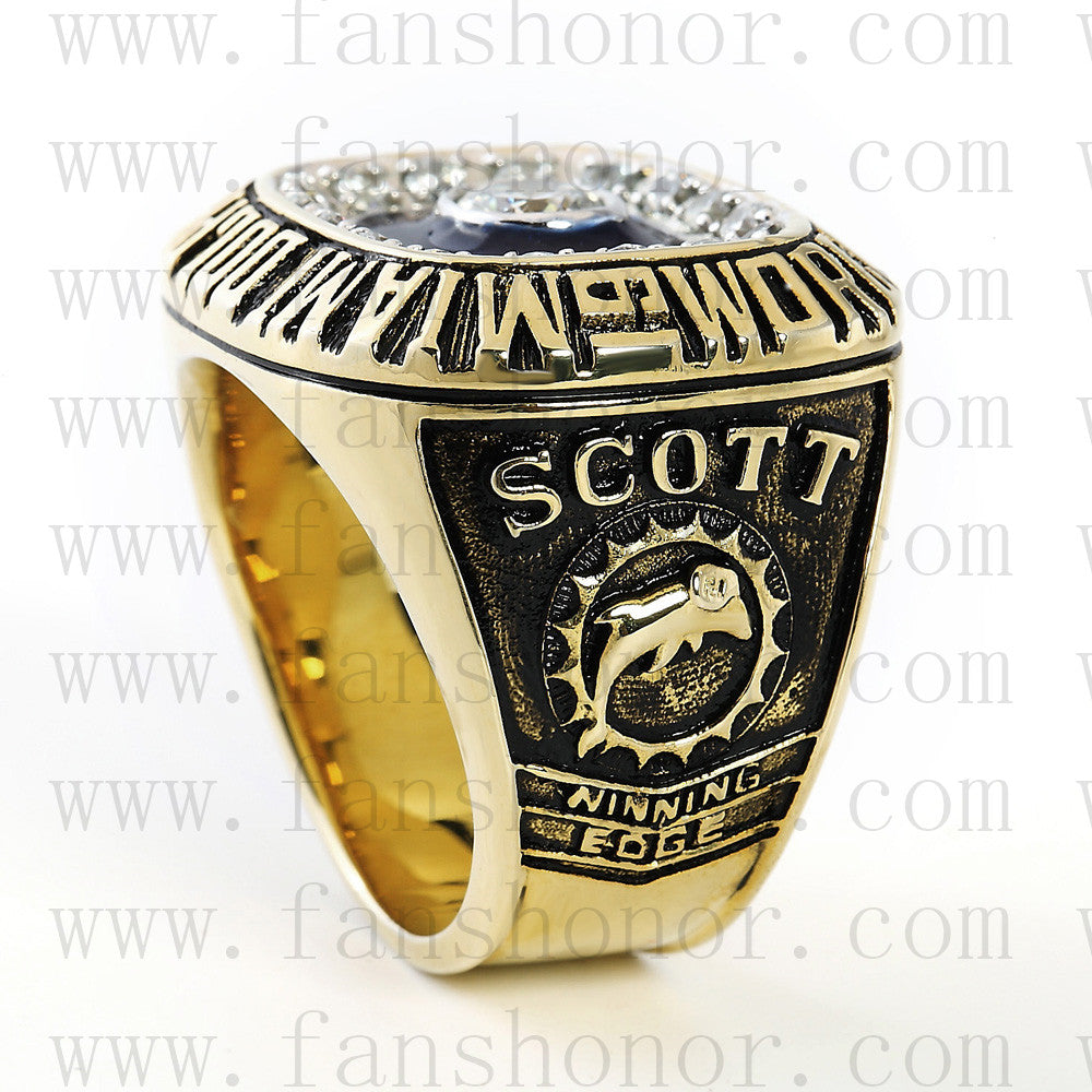 1973 Miami Dolphins Super Bowl Championship Ring 18k Heavy Gold