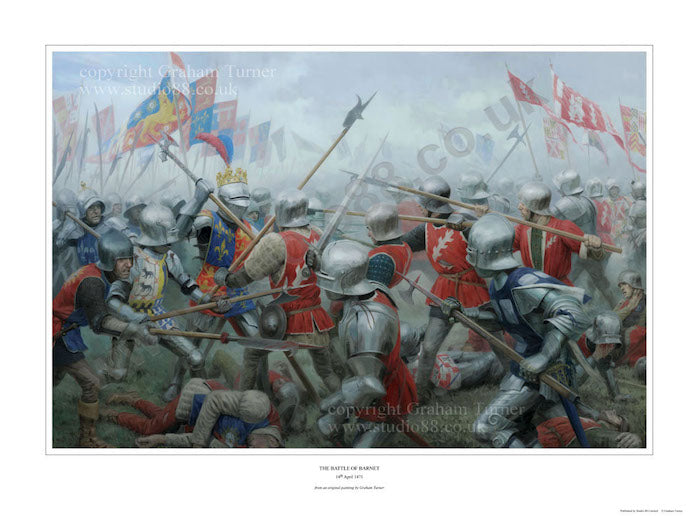 The Battle of Barnet print | Medieval Art | Graham Turner – Promenades  Travel