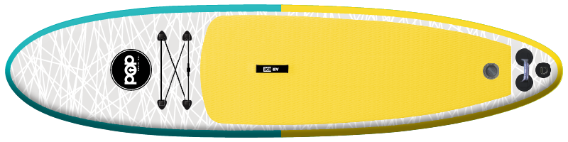 The Pop Up Board in yellow/turquoise