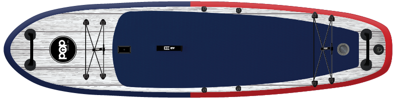 El Capitan board in blue/red