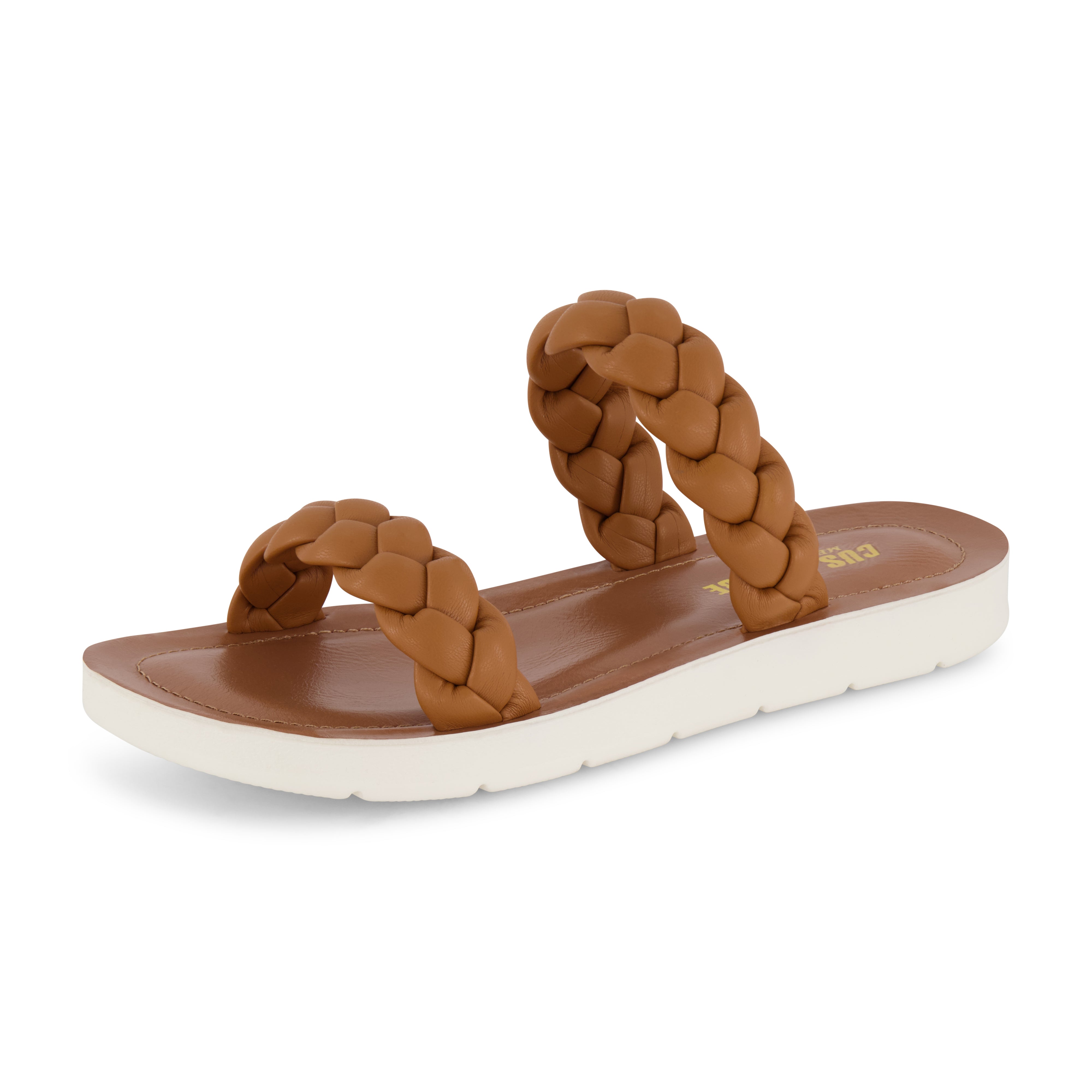 Zirinas with a wide jute upper and leather strap - Women's sandals