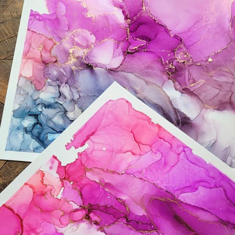 Artist: @ambachthaus painting using many pink inks