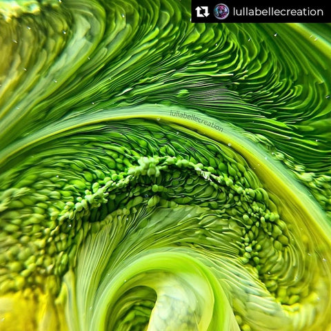 Petri Dish Art Green Alcohol Ink Drops in Resin