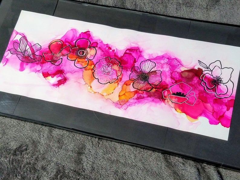 Etsy’s ArtSoulCheek’s work is a great example of Alcohol Ink Art on Yupo Paper