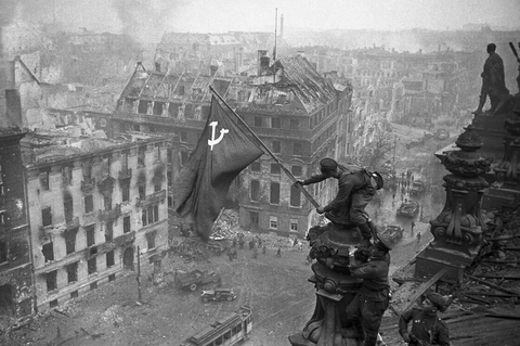 Raising a Flag over the Reichstag Photograph (April 30th, 1945)