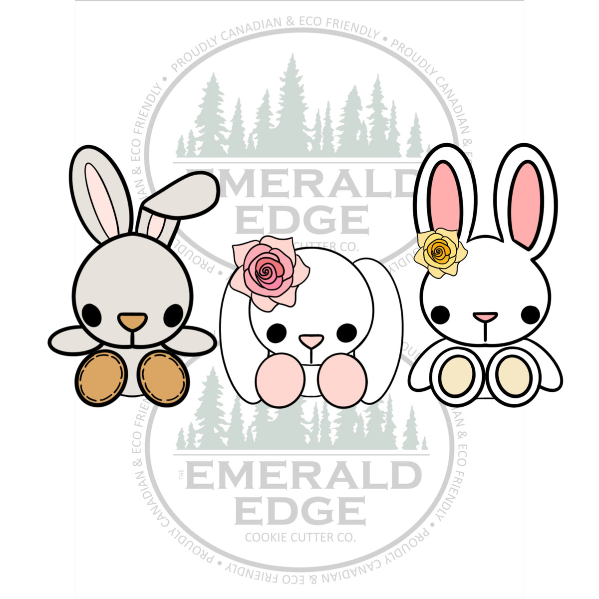 Baby Bunnies - The Emerald Edge Cookie Cutter Co.