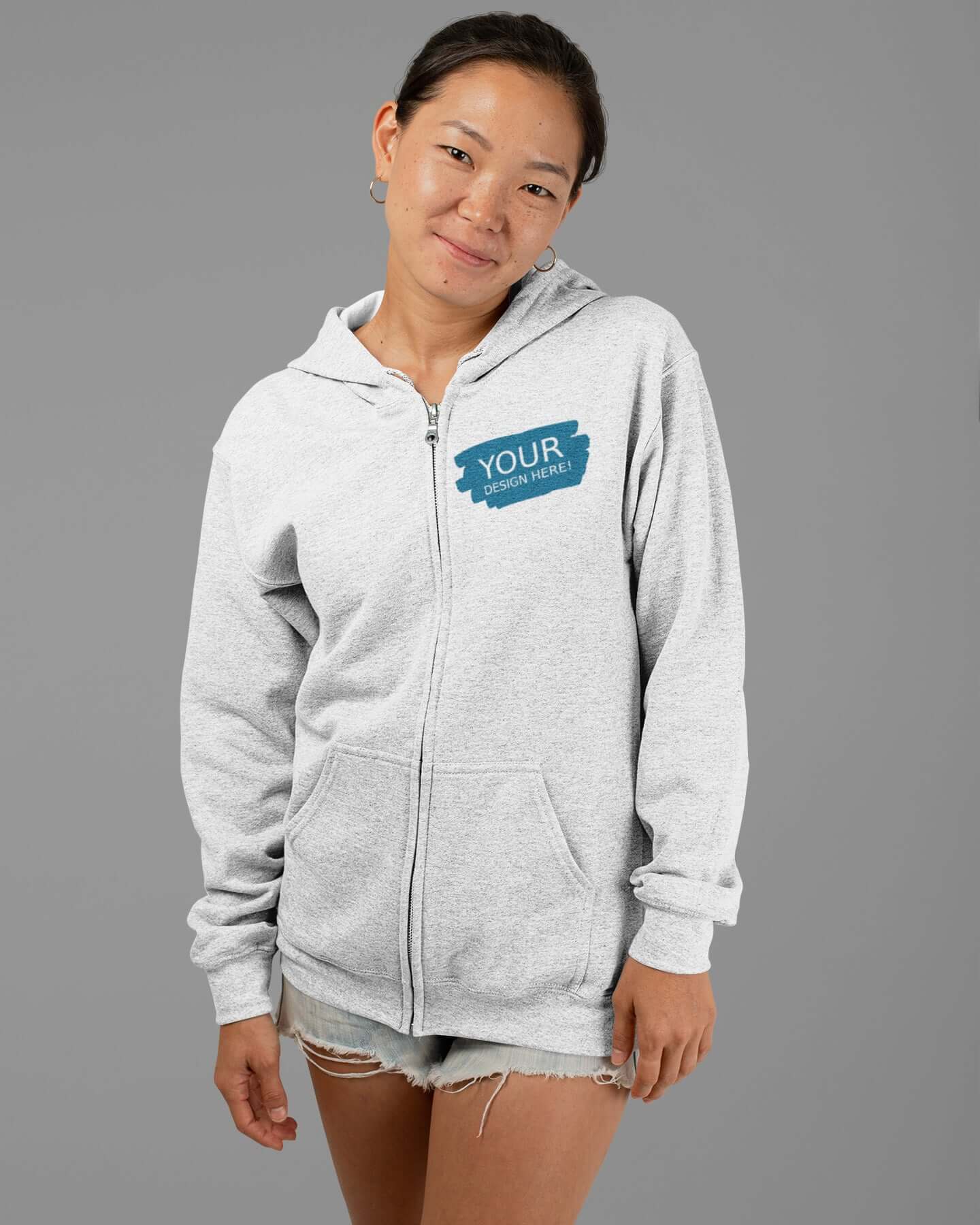 Customize unisex heavy blend zip-up hoodies online for your team, group or event. Printiful features free shipping, live help and thousands of designs.
