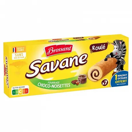 Brossard savane roule fourrage choco-noisettes x7 175g