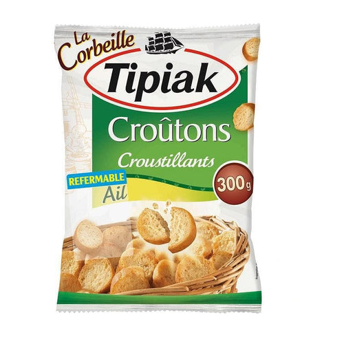 Tipiak Croutons croustillants a l'ail sachet refermable 300g