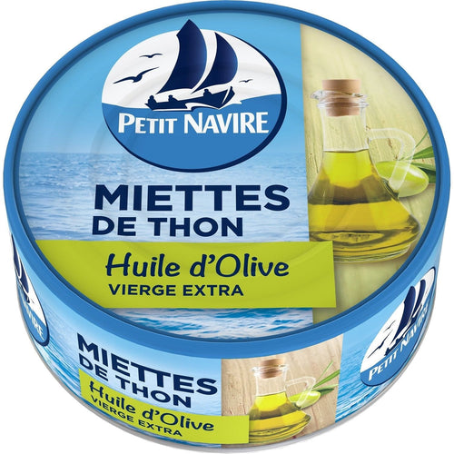 Petit Navire Miettes de thon huile d'olive vierge extra 160g