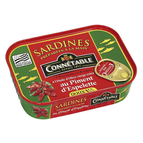 Connetable Sardine Piment huile d'olive 135g