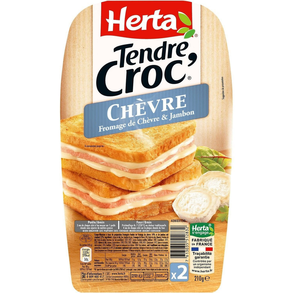 Herta Tendre croc croque monsieur - Goat cheese and ham – Mon Panier Latin