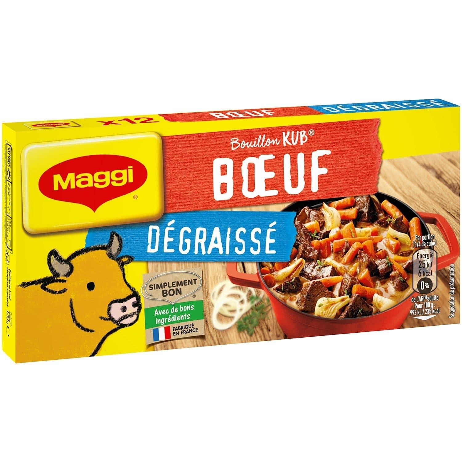 Bouillon au boeuf, Maggi (x 18, 180 g)