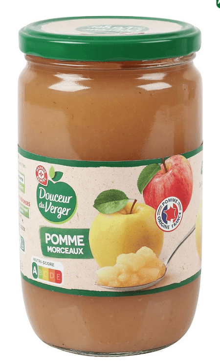 dessert de pomme avec morceaux bocal - 730 g - DOUCEUR DU VERGER