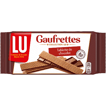 LU Biscuits gaufrettes chocolat noir 92g