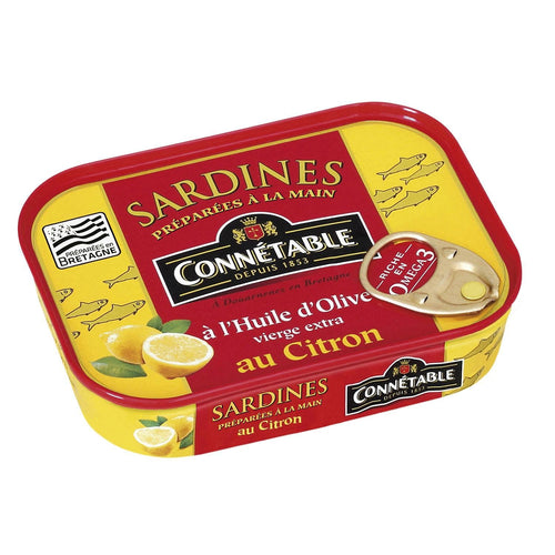Connetable Sardines Huile olive citron 135g