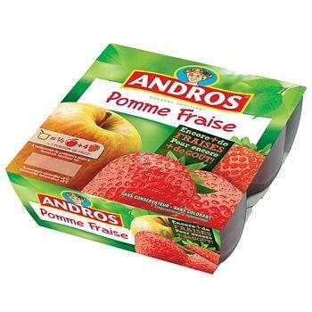 Andros - Pomme Fraise 4x100g