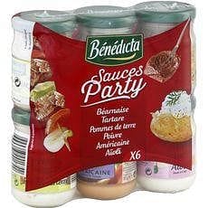 Benedicta Sauces party : bearnaise tartare Pomme de Terre poivre americaine aioli x6