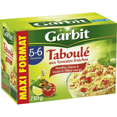 Garbit Taboule aux tomates fraiches menthe citron 730g