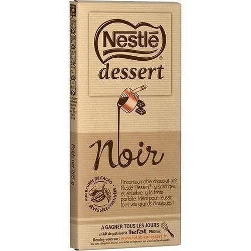 Nestle Dessert Tablette de chocolat patissier: chocolat noir 205g