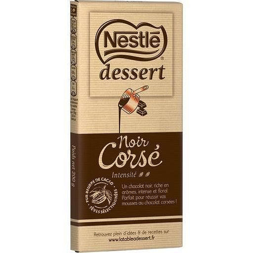 Nestle Dessert Tablette de chocolat patissier noir corse 200g