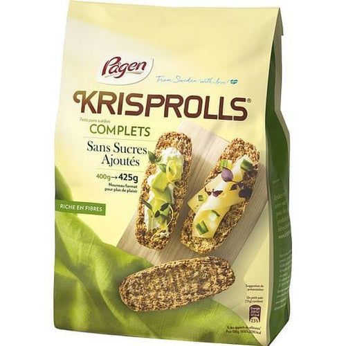 Krisprolls Petits pains suedois au ble complet sans sucres ajoutes 425g