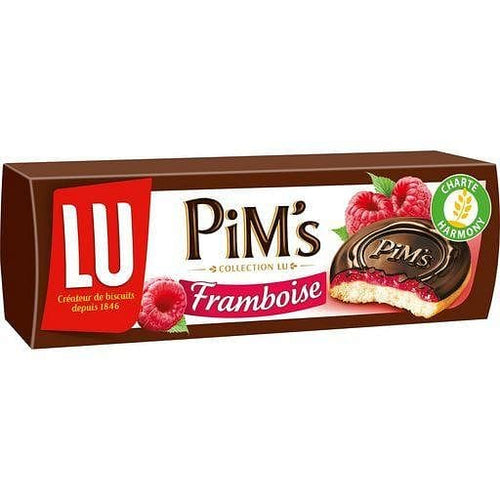 Pim's Genoises nappees de chocolat saveur framboise 150g
