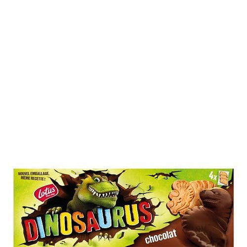 Lotus Dinosaurus Biscuits nappes de chocolat noir