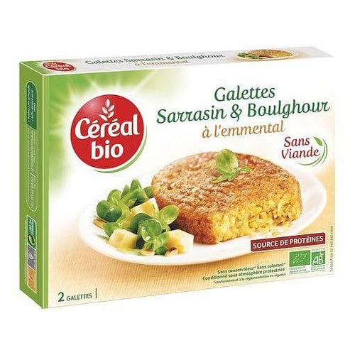 Cereal Bio Galettes sarrasin et boulghour a l'emmental sans viande 2x100g