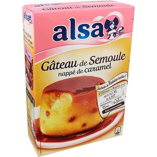 Alsa Preparation Gateau Semoule Nappage Caramel 2 Sachets 414g Mon Panier Latin