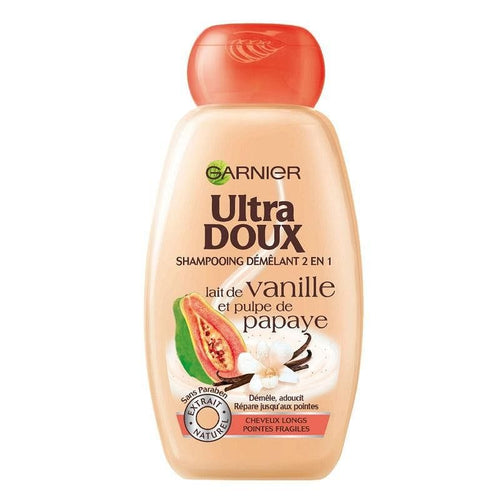 GARNIER - Shampooing demelant 2en1 lait de vanille papaye 250ml