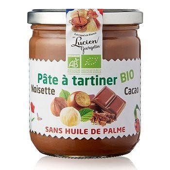 Lucien Georgelin Pate a tartiner bio aux noisettes et cacao 400g