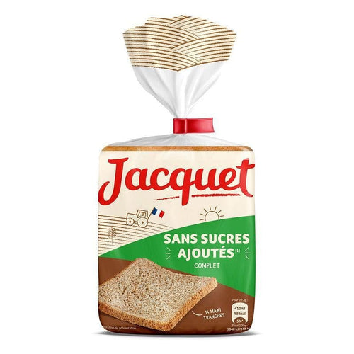 Jacquet Pain de mie Maxi Sans sucre ajoute Complet 550g