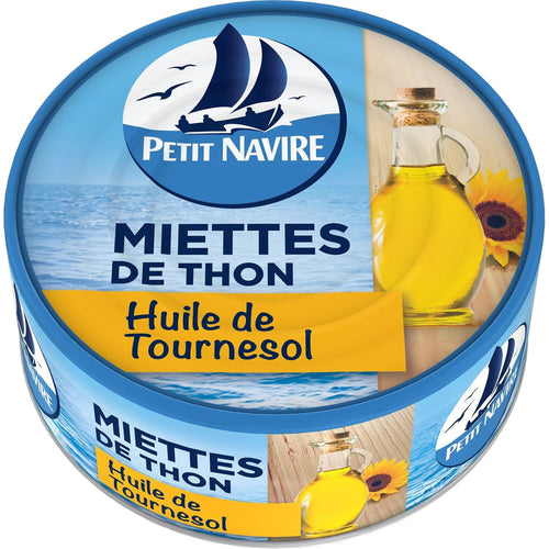 Petit Navire Miettes de thon a l'huile de tournesol 160g
